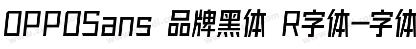 OPPOSans 品牌黑体 R字体字体转换